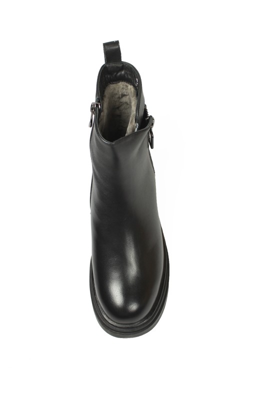 Зимові черевики 18J1739-0605-6365 black кожа (полн мех)  з-бот (Ж)
