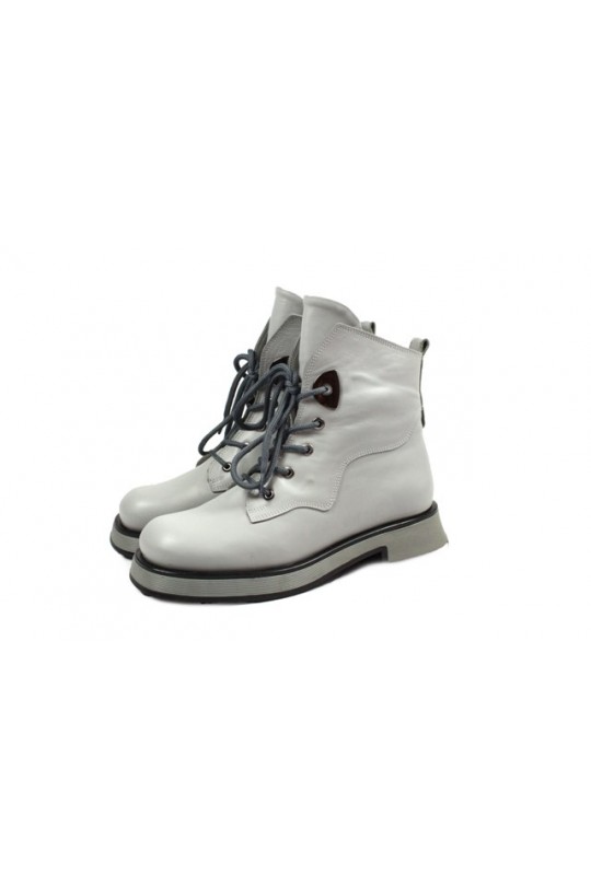 Зимние ботинки 73600-027 grey кожа (полн мех)  з-бот