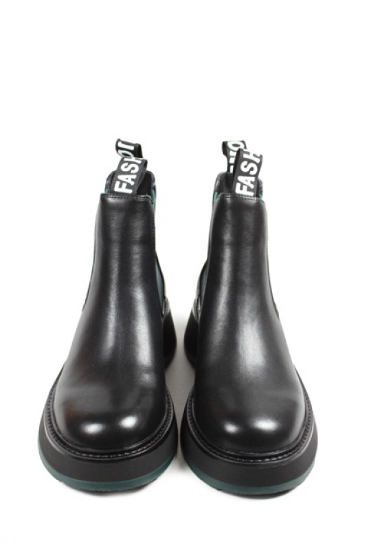Ботинки T03-07R2-NP09 black кожа   бот