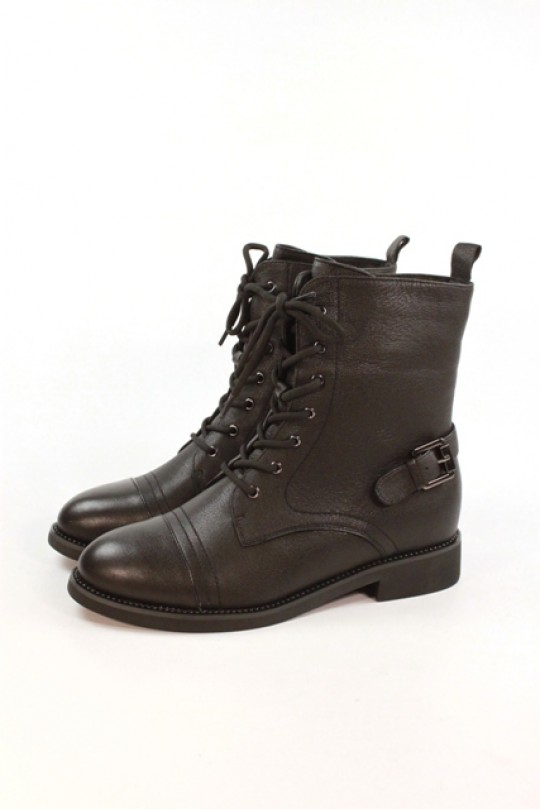 Зимний ботинок Y951-657-1267 black кожа (полн мех)  з-бот