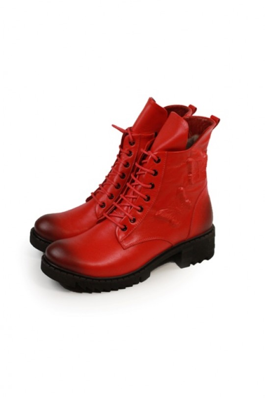 Зимний ботинок 024-2805-965 red кожа   з-бот 