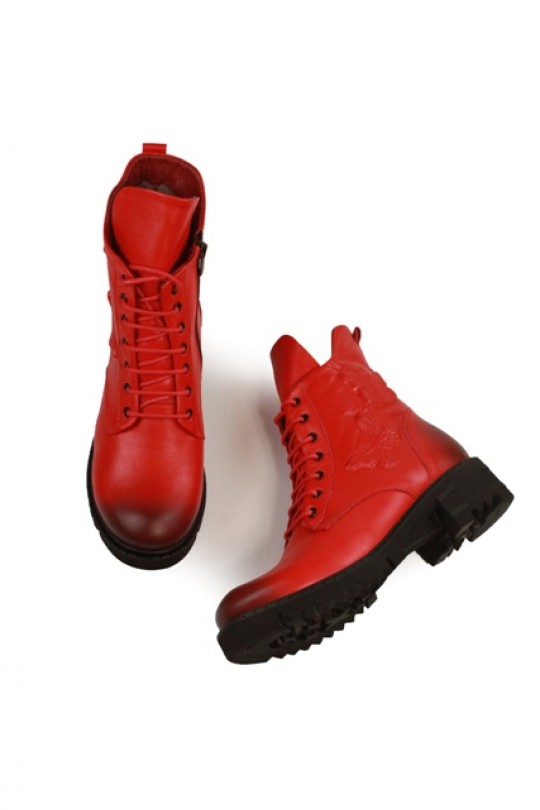 Зимний ботинок 024-2805-965 red кожа   з-бот 
