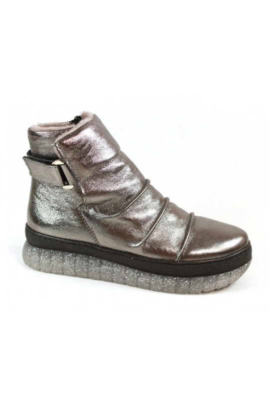 Зимний ботинок 308-91-61 bronz кожа (полн мех)  з-бот