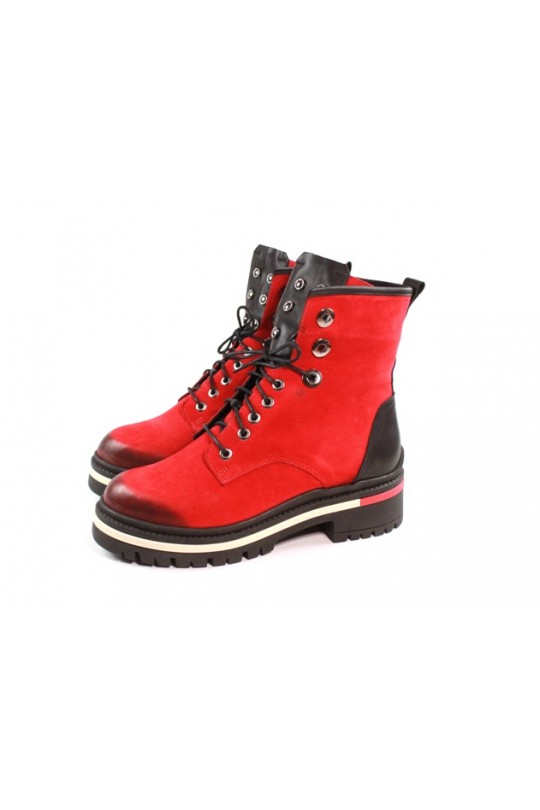 Зимний ботинок 411-140-24-01 red нубук   з-бот 