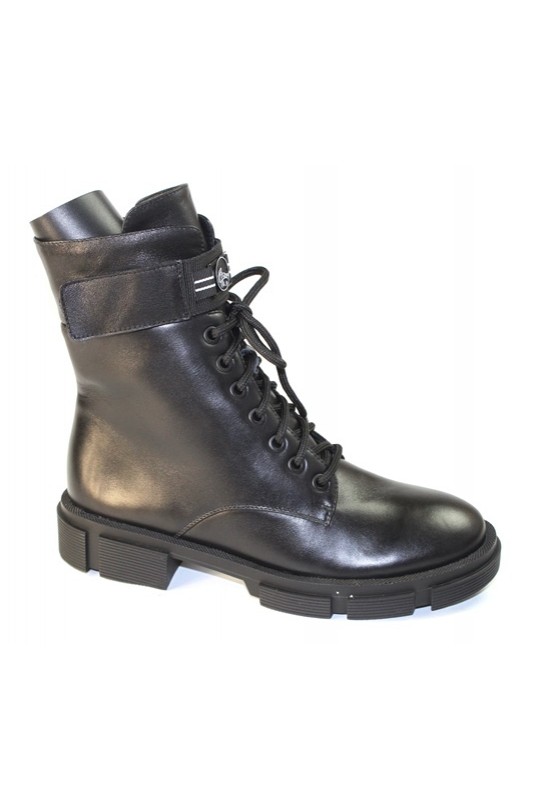 Зимний ботинок FT701-902-205AM black кожа (полн мех)  з-бот 