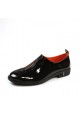 Туфли S132-672-N137 black+red лак 