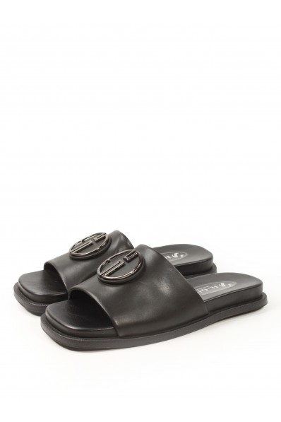 М'які шкіряні шльопанці 29726-26 black 