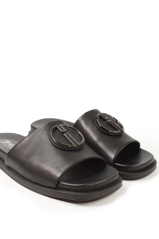 М'які шкіряні шльопанці 29726-26 black 