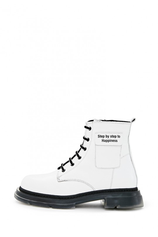 Зимние ботинки 9646-56 white кожа (полн мех)  з-бот