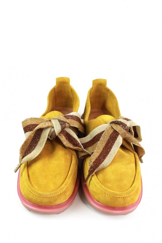Мягкие туфли 658-137-4-02 yellow замш 